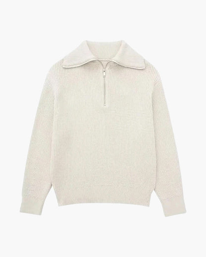 Striped Zip Up Sweater